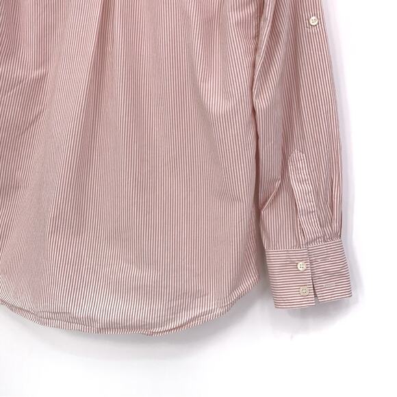 BROADWAY & BROOME Casual Long Sleeve Button Up Pullover Pastel Pink Stripe XS - Picture 8 of 8